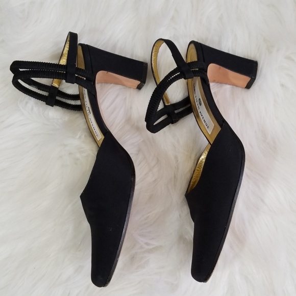 Saks Fifth Avenue  black straps shoes.size 7 - Picture 5 of 8